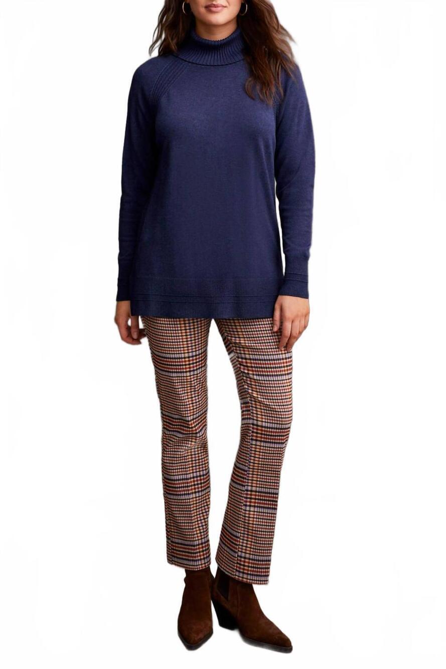 NEW TRIBAL long sleeve cowl neck sweater in sapphire